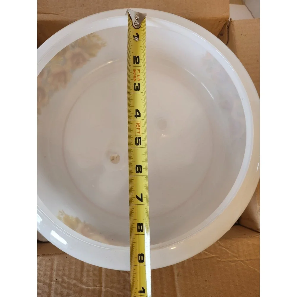 Vintage Milk Glass White Flowers Ceiling Fan Light Lamp Shade Globe Floral Kit